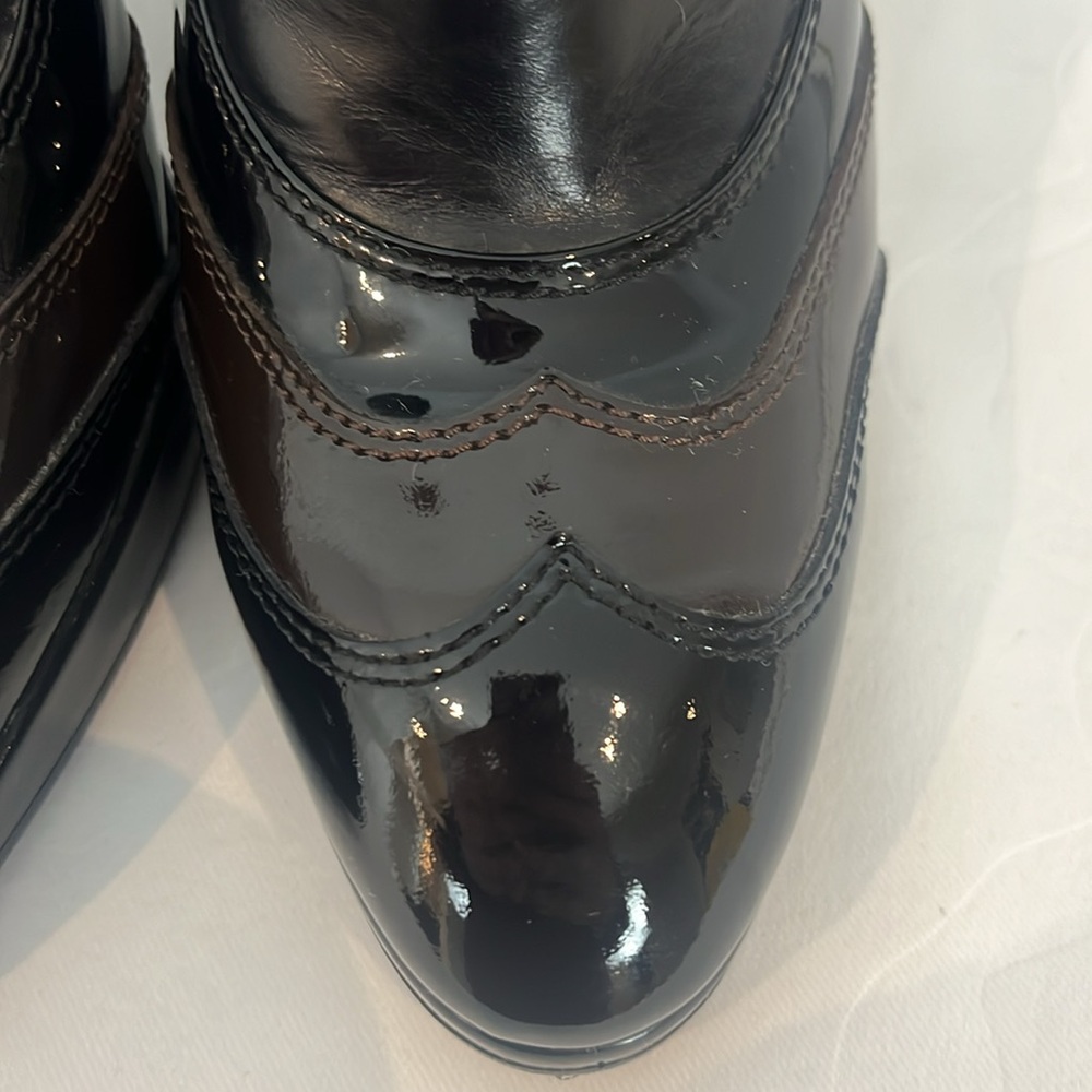 Hogan Patent Leather Heel Ankle Boots - Picture 7 of 17